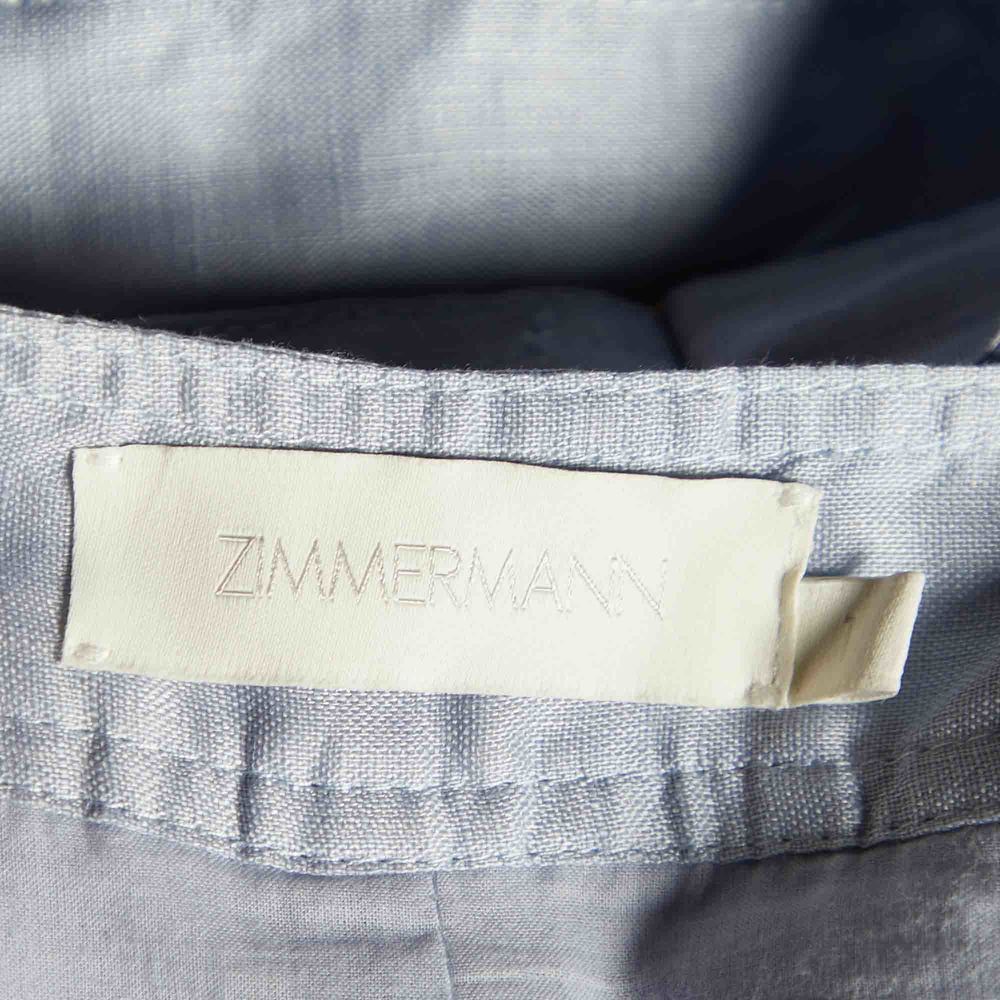 Zimmermann Blue Clover Broderie Anglaise Linen Cropped Jumpsuit M - Picture 5 of 6